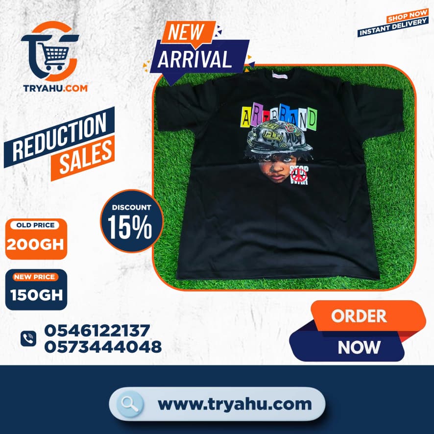 Heavy 100% Cotton T-Shirts for Men | Stylish, Durable & Comfortable | Tryahu Ghana